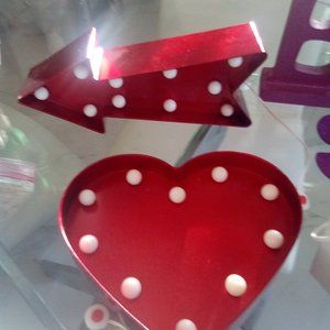 Valentine s lighted arrow and heart